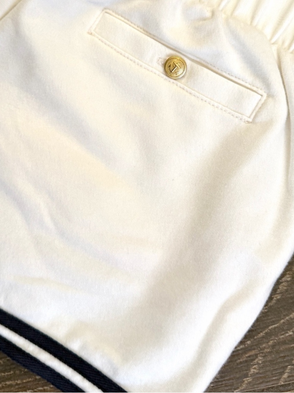J.Crew Girls’ Navy French Terry Lady Jacket/Sailor White Pull-On Terry Short—6 - Picture 11 of 12